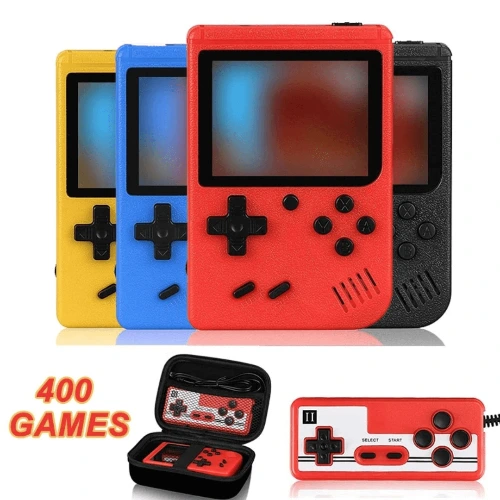 Miniconsola portátil Retro para niños, 400 Juegos FC integrados con estuche portátil, pantalla LCD de 3,0 pulgadas, reproductor de videojuegos, regalo Miniconsola portátil Retro